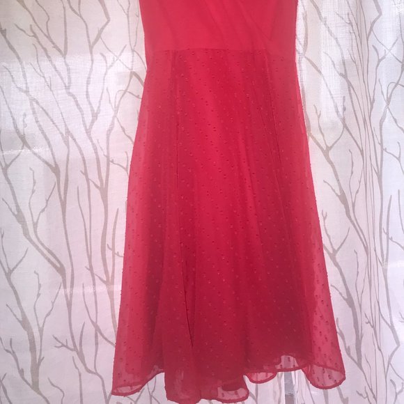 Express Peach/Coral Flowy Dress - Picture 3 of 9